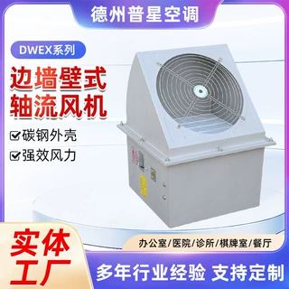 防爆挂壁式排气扇工业通风换气边墙风机低噪WEXD边墙轴流风机
