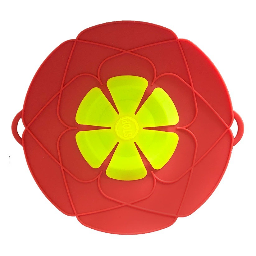 Силиконовая Крышка для кастрюли с защитой от перелива, Бытовая Кухня, Пыленепроницаемая, брызгозащищенная, силиконовая крышка с защитой от кипения, крышка для кастрюли в форме цветка