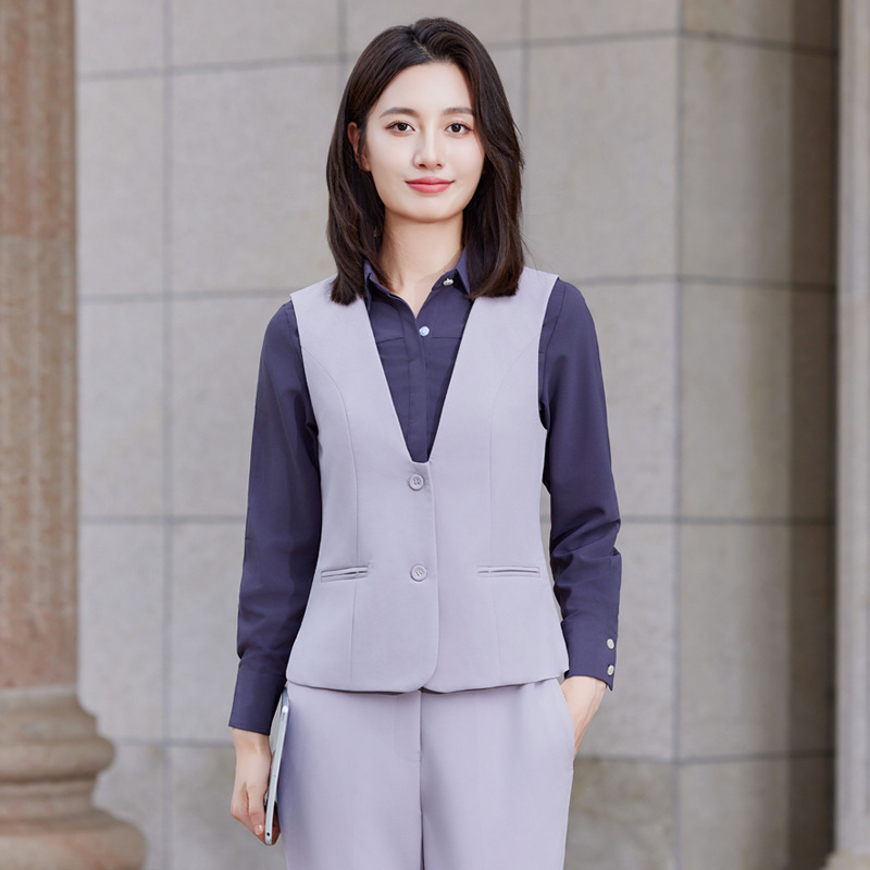2025 New Zhaoxing Purple Gray Shirt Long Short Sleeve China Merchants Bank Clothes Work Clothes Shirt Vest Workwear Uniform