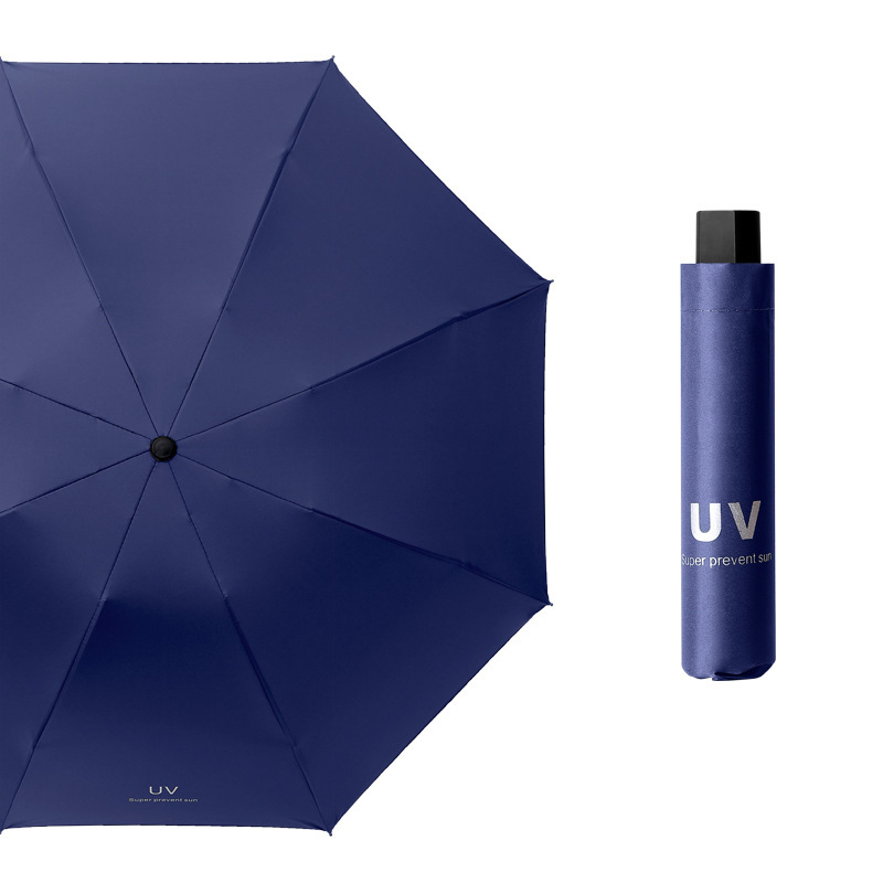 Paraguas logotipo personalizado tríptico paraguas plegable automático caja de regalo impresión patrón de texto paraguas de negocios sombrilla de protección solar