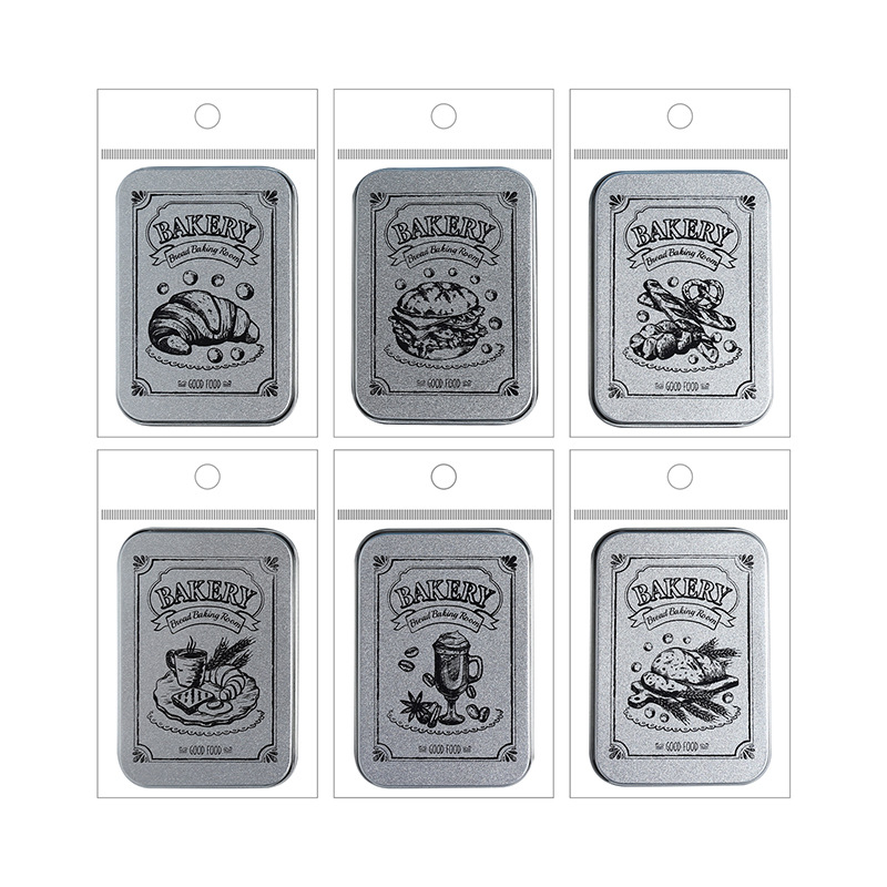 Ketchup chica caja de hierro PET pegatinas pan pan pan de gran capacidad tema pegatinas de película de corte de cuentas