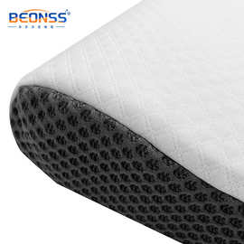 厂家直销太空记忆棉低矮枕头枕套波浪形3D枕芯深睡眠双芯慢回弹低