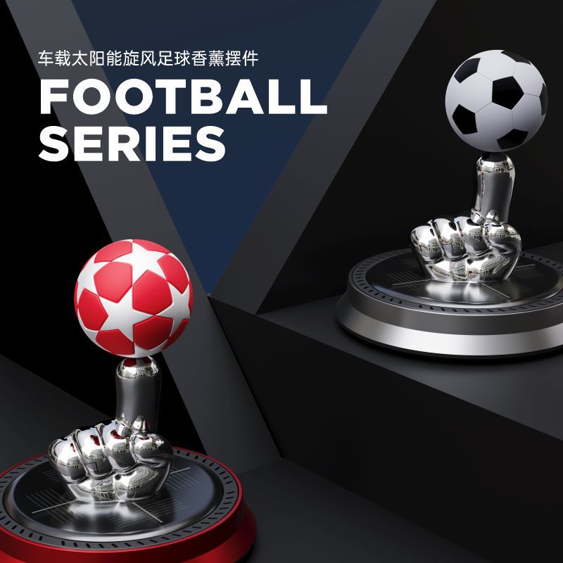 Qìchē Car Solar Perfume Ornament Rotating Soccer Planet (Perfplant seat) - ocean