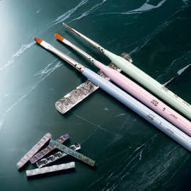 日系美甲工具亚克力透明笔架美甲店专业用品光疗笔彩绘笔收纳架