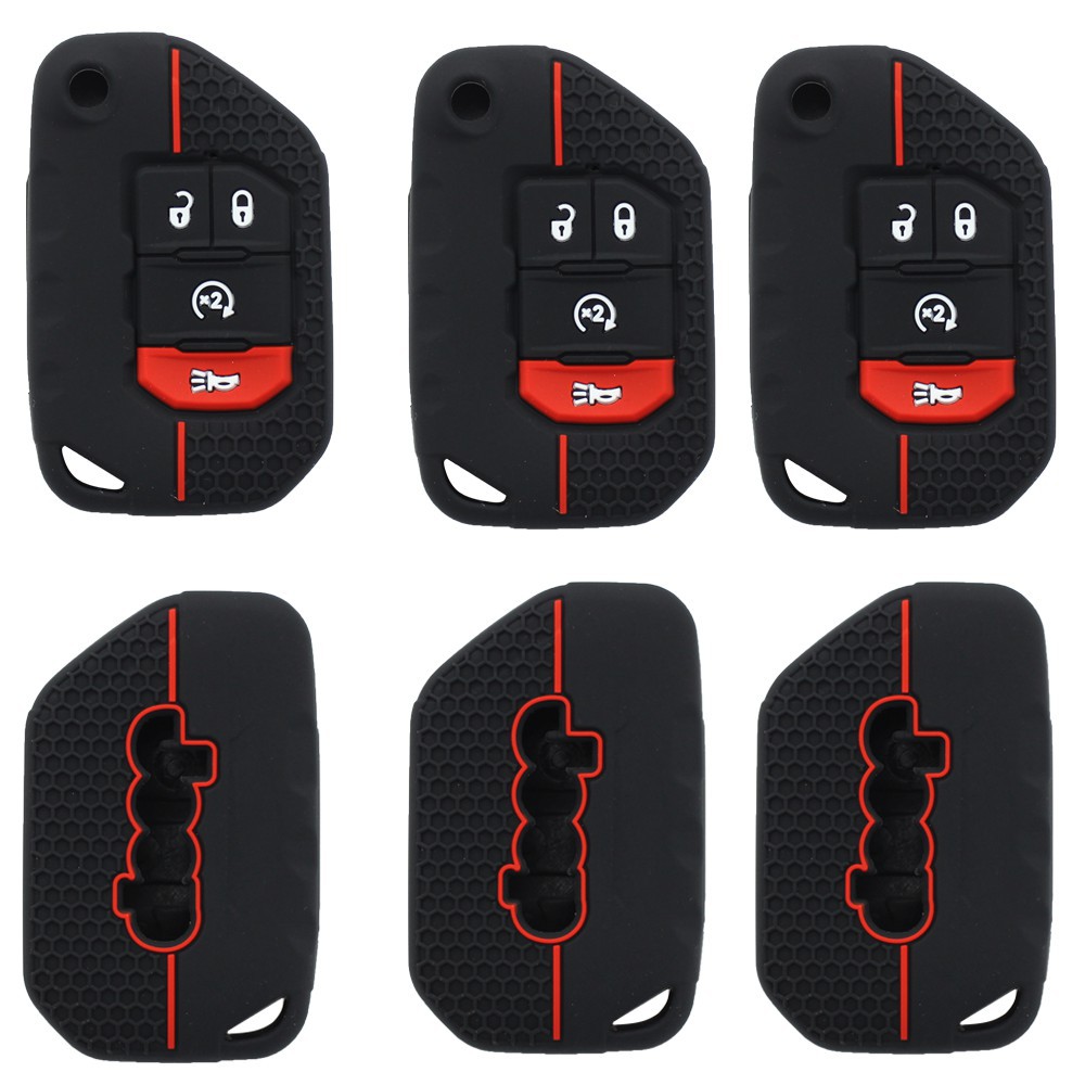 Suitable for JEEP Jeep New Wrangler Folding Remote Key Case Sahara JL Robin Hood Silicone Key Case