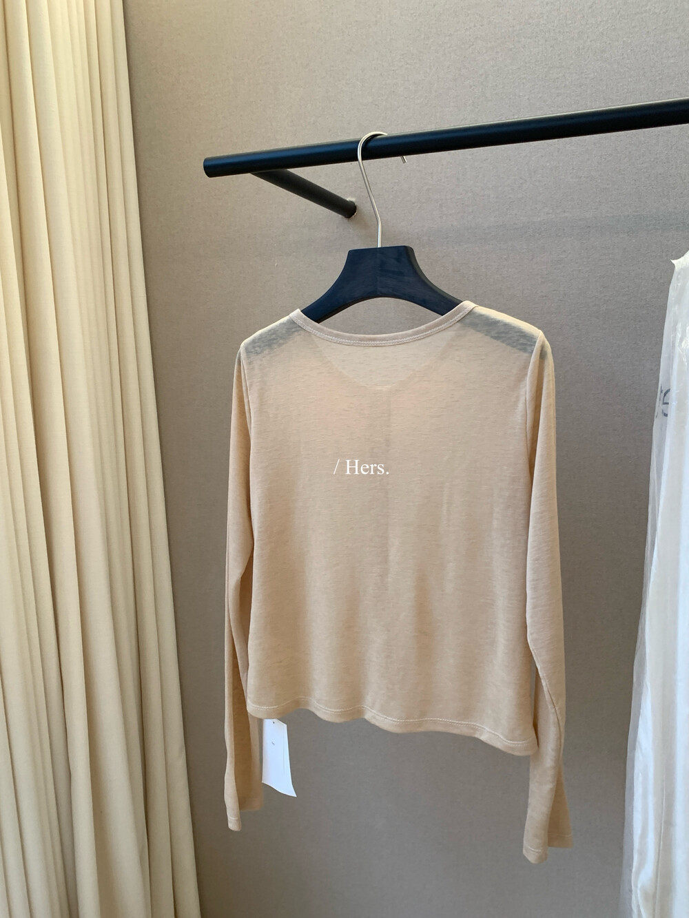 Áo khoác cardigan nữ dệt kim chống nắng cổ tròn tay dài phối màu cơ bản — Hồng sữa, Xám cacbon, màu đen, trắng ngà chi tiết 28