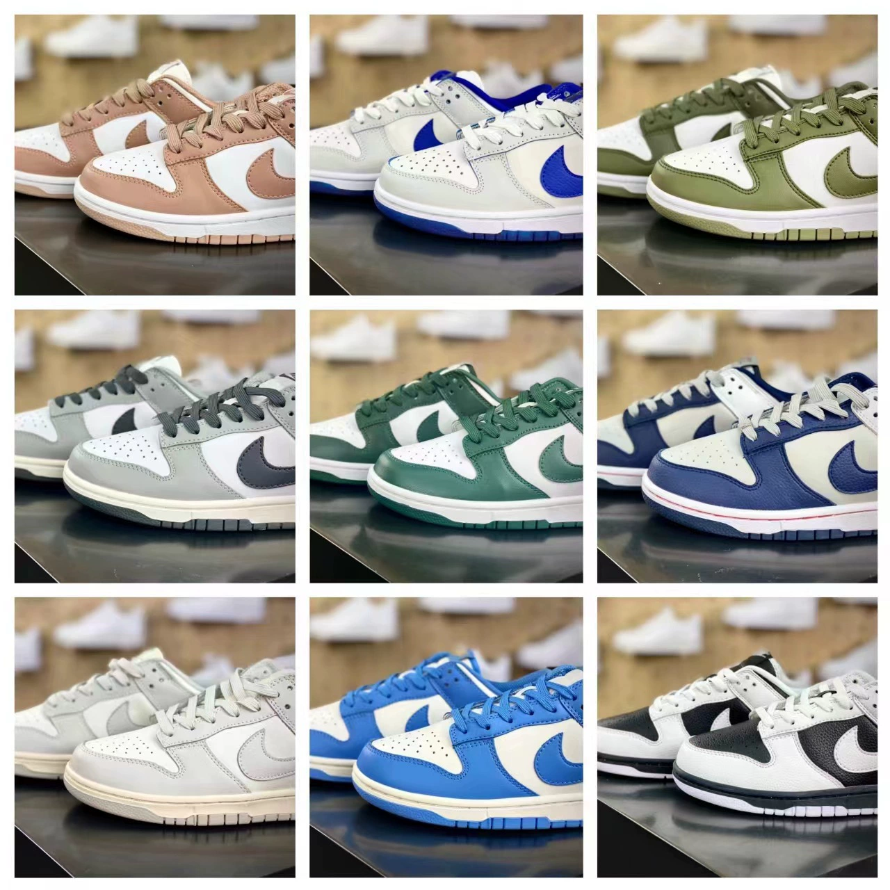 Кроссовки Putian Dunk SB черно-белые Panda North Carolina Blue Rose Gold Skating Gray для мужчин в ретро-стиле