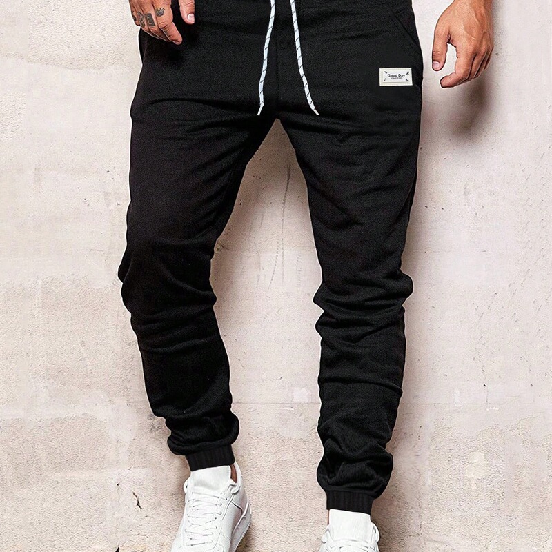 Men's European Size American-Style Slim-Fit Knit Sweatpants Outdoor Sports Pants Export Long Pants Jogging Pants Export