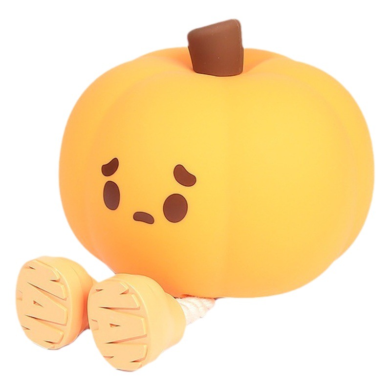 Luz de Calabaza de Silicona, Lámpara Pat-Touch Creativa, Decoración de Escritorio, Luz Ambiental de Halloween