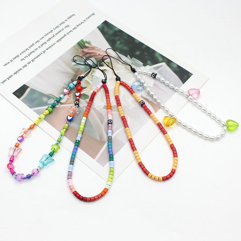 Internet Celebrity Hot Sale Anti-lost Mobile Phone Charm Rainbow Mobile Phone Charm Same Enamel Beads Diy Mobile Phone Lanyard Factory Direct Sales display picture 9