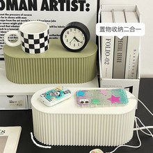 跨境现货排插盒电线插板收纳盒数据线收纳插座桌面集线理线收纳盒