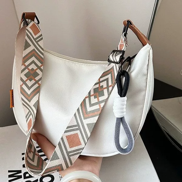Casual Versatile Wide Shoulder Strap Niche Dumpling Bag 2025 Cross-Border New Fashion Crossbody Bag Simple Single Shoulder Underarm Bag