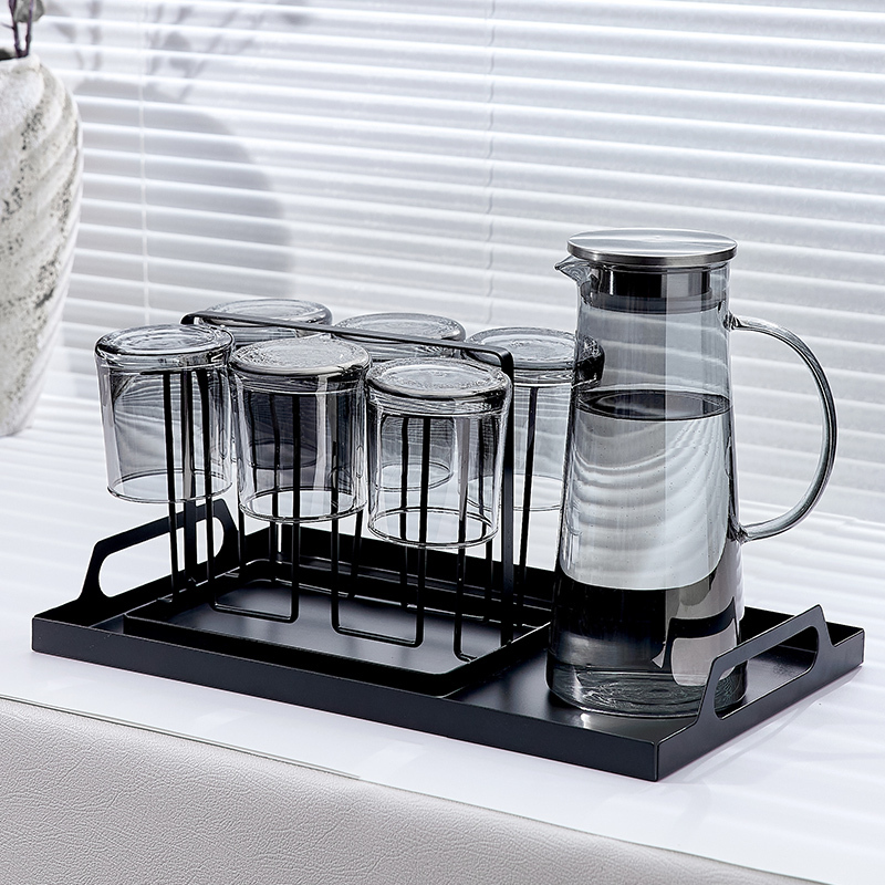 Light Luxury Glass Household High-end High-temperature Resistant Water Cup Household Cup Living Room Soaking Tea Cup Cup with Hospitality suit