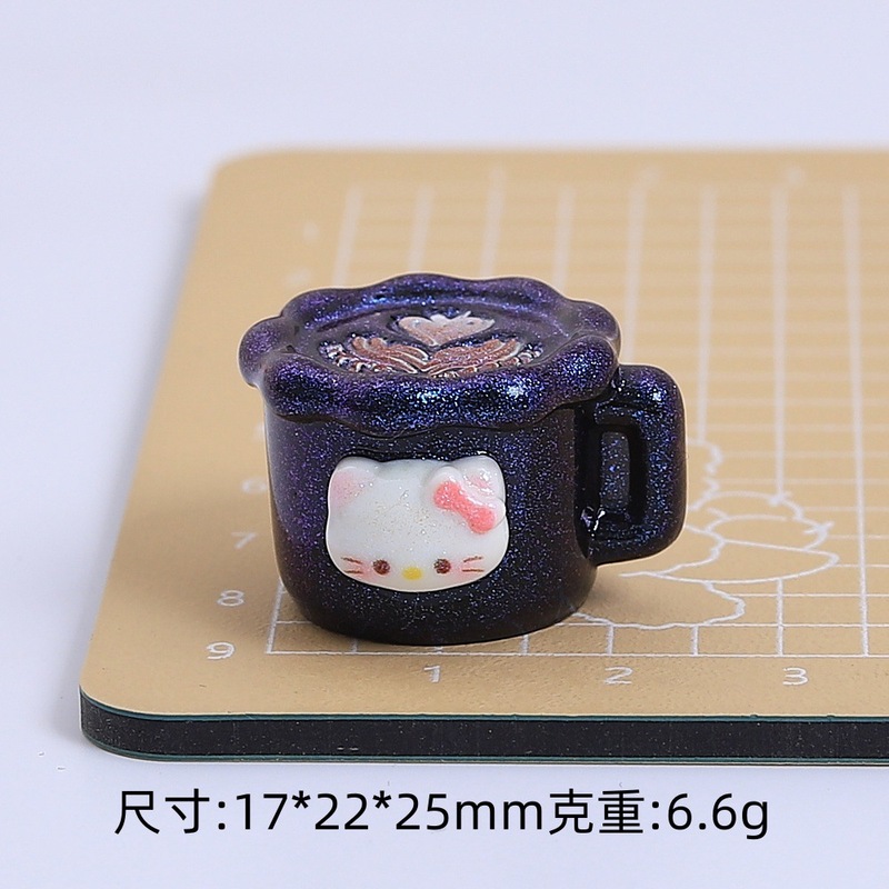 立体卡通小猫咖啡杯手工diy自制饰品配件奶油胶树脂小配件材料包|undefined
