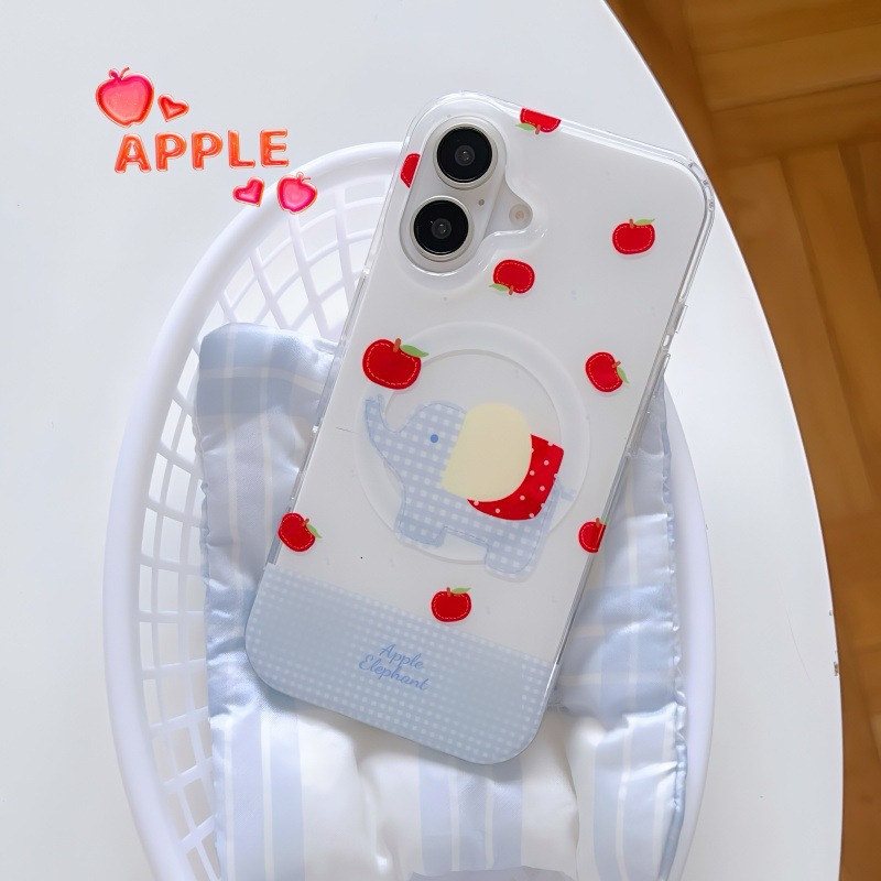 Elefante de manzana a cuadros azul de una sola cáscara BBL