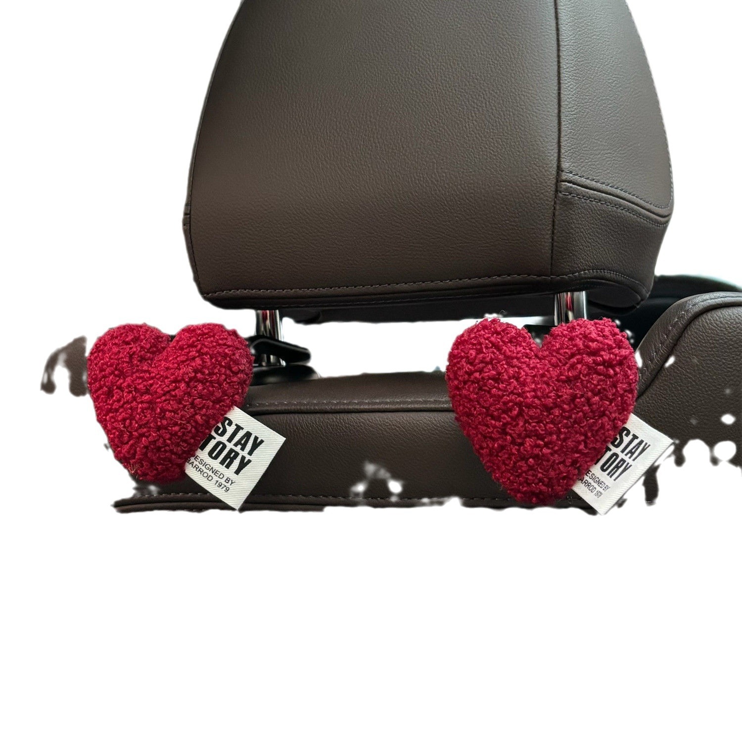 Coche felpa amor asiento de coche trasero gancho lindo asiento de coche trasero almacenamiento multifuncional suministros de coche