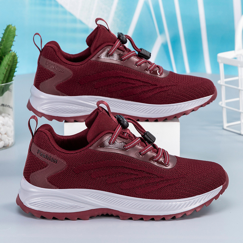 Productos genuinos pies zapatos viejos zapatos de mujer primavera mamá zapatos de papá cómodo de mediana edad y ancianos transpirable caminar zapatilla de deporte casual