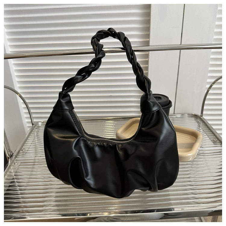 Cloud pleated single shoulder underarm bag with texture for women's 2024 new trendy internet celebrity handbag_senzul.com