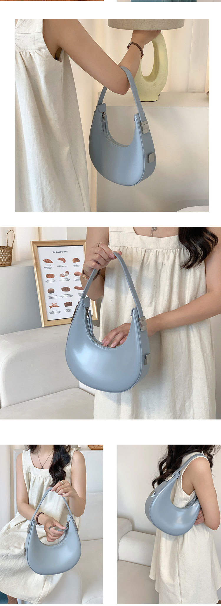 Axlar mångsidigt läder dam 2024 ny high-end minimalistisk underarm nisch design halvmåneväska_voghion.com