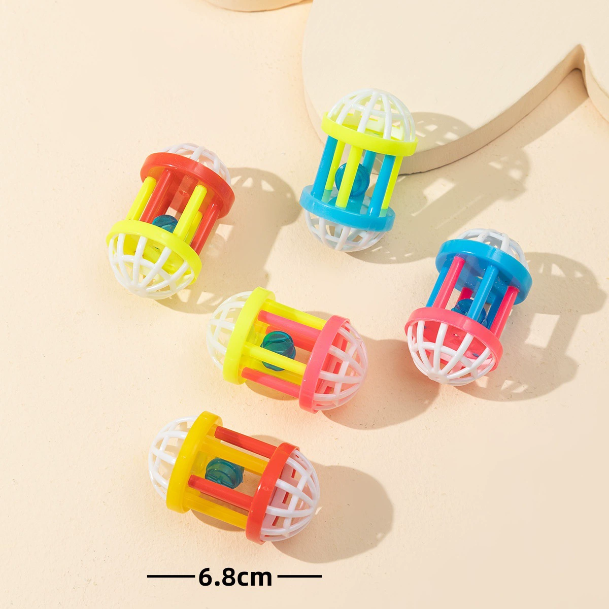 Plastic small bell, toy, makes sounds, pet, can bite, cat