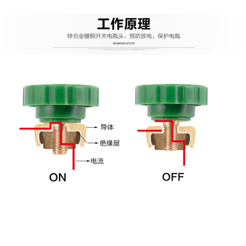 Interruptor de apagado 17mm clip interruptor de protección de batería de automóvil genuino aleación de zinc adecuado para pedidos a pedido