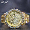 Watch hip-hop style, waterproof calendar, bracelet, diamond encrusted, wholesale