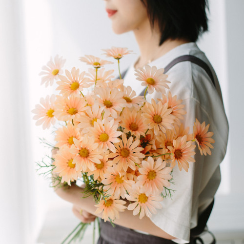 5 Dutch chrysanthemum daisy cosmos artificial flowers chiffon flowers wild daisy faux flowers daisy decorations wedding celebration wholesale