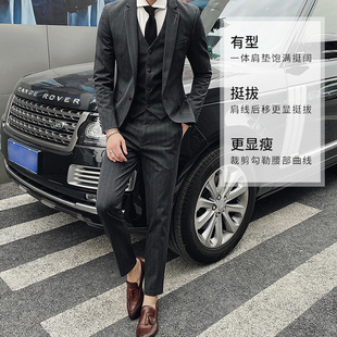 [94% Rate] Groom Suit suit Men's Youth Dress Slim Fit Fashion Wedding Casual Dress Handsome