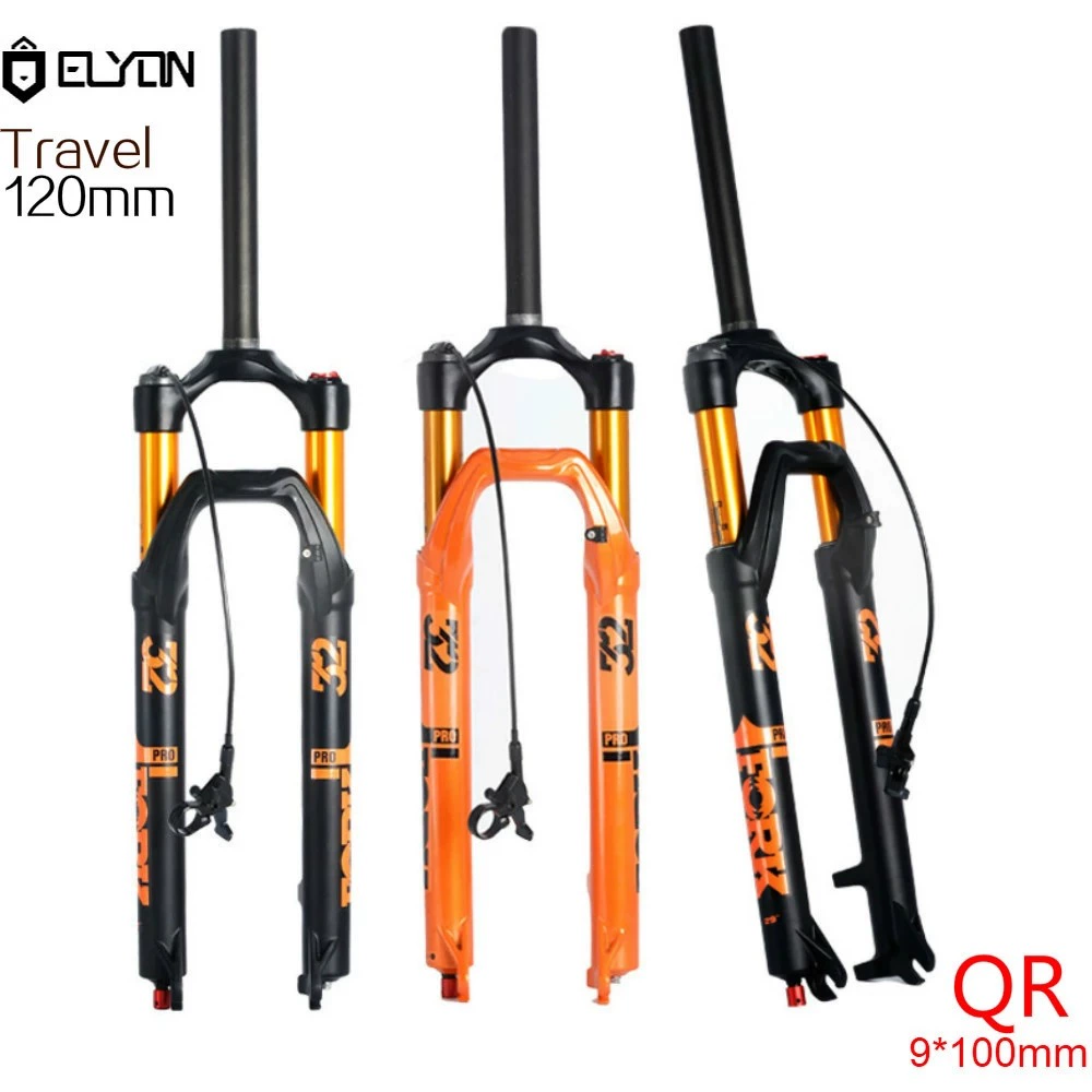 Горный велосипед с прямым отверстием трубки передняя вилка демпфирование проводного управления 27,5 29-дюймового давления 100*15 мм ствол
