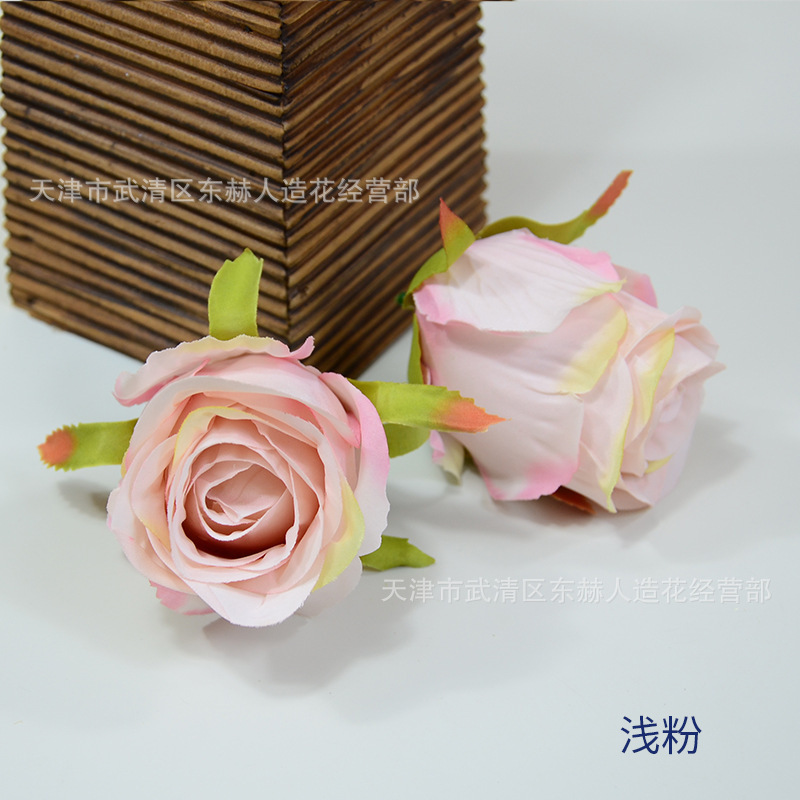 油絵のバラの花の頭のつぼみの芯のバラの花のバラの壁の装飾の手の花の帽子の花はdiyの花輪を作ります。|undefined