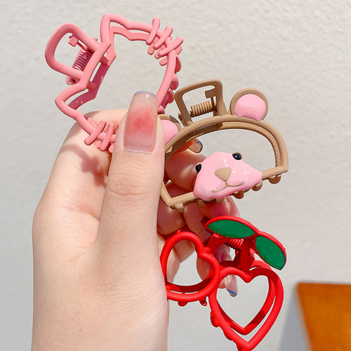 Children's small grabber female cute baby hairpin on the back of the head 2024 Internet celebrity new hair clip headband hairpin