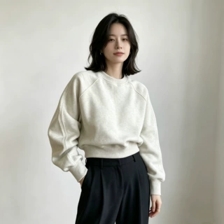 定制上衣卫衣女款新款简约韩系穿搭春秋圆领内搭长袖女秋源头工厂