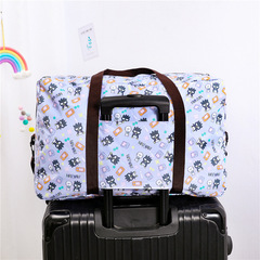 Cartoon Large Capacity Oxford Cloth Travel Bag Hangable Suitcase Luggage Bag Zipper Folding Travel Storage Bag Shoulder
