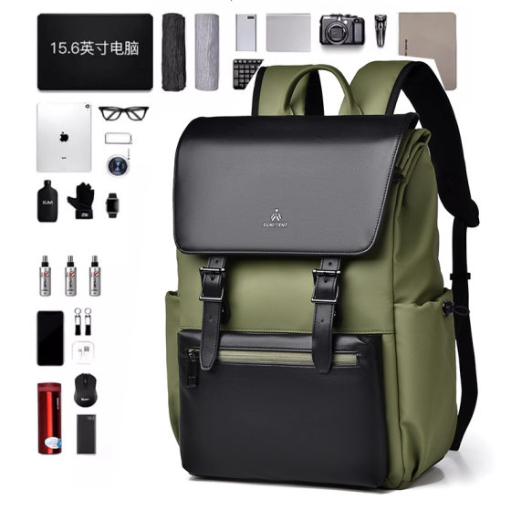 Backpack Men's Large Capacity Computer Bag Travel Simple All-match Backpack Senior high school Junior High School Student Schoolbag for Men and Women