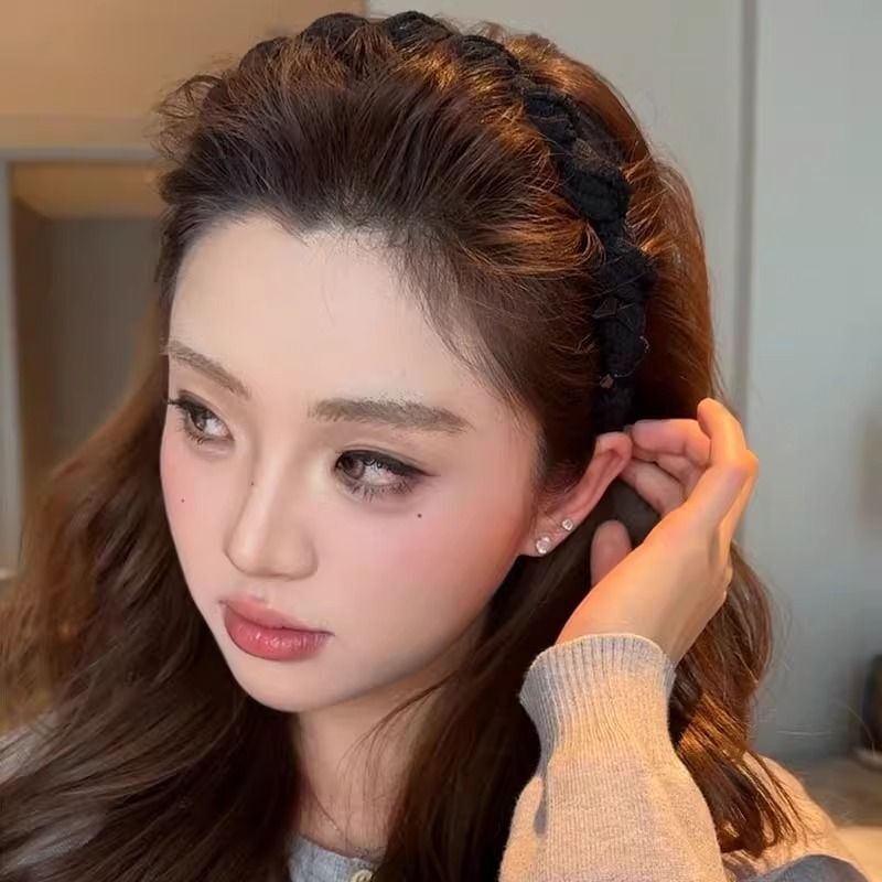 波浪发箍女2025新款洗脸专用高颅顶头箍带齿防滑压发发卡气质头饰|undefined