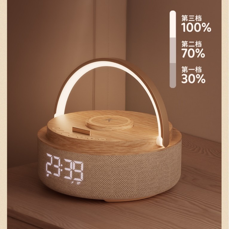 Altavoz Bluetooth Lámpara de atmósfera inalámbrica Lámpara de escritorio de música multifunción sonido inteligente Lámpara de noche cabezal de cama estéreo
