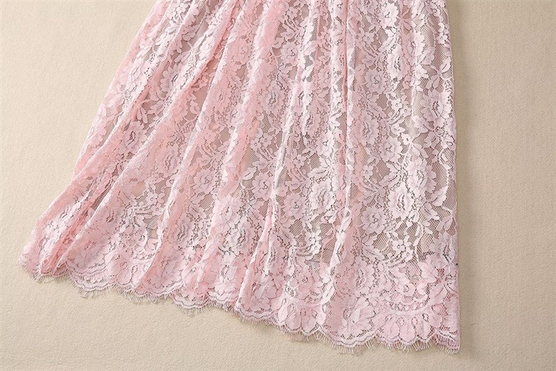 1201-01蕾丝订珠裙面料骨线蕾丝S码肩宽34胸围86腰围