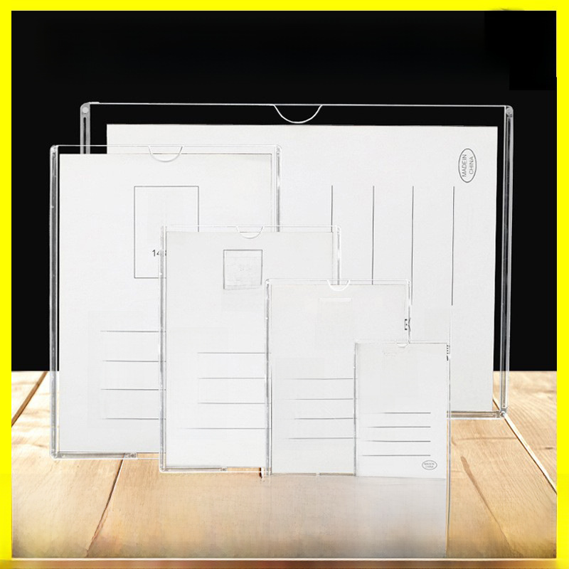 Acrylic card slot A4 transparent paper box 6-inch plastic slot…