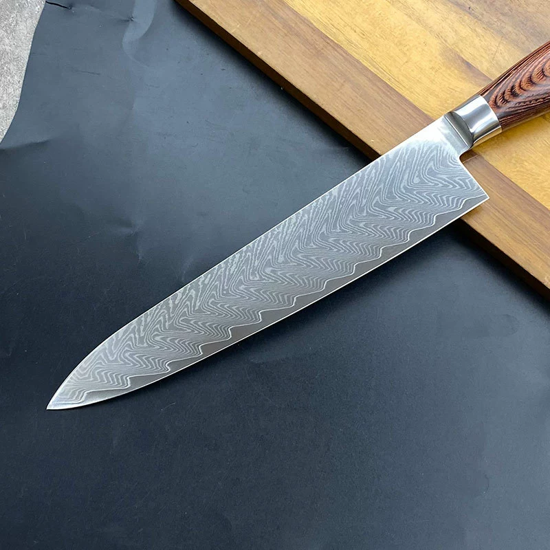 Дамасская сталь кухонный нож домашний повар нож сверхострый кухонный режущий нож поварский специализированный разрезной нож