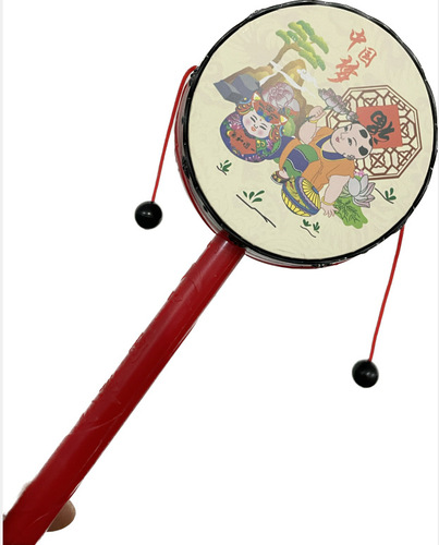 Rattle Baby Music Toy Early Education Toddler Cartoon Rattle Traditional Toy Plastic Wave Drum Toy Wholesale