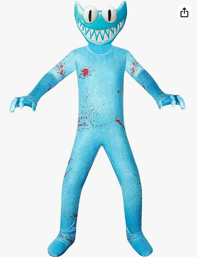 Halloween Rainbow amigos roblox juego cos ropa azul pequeño monstruo traje mono