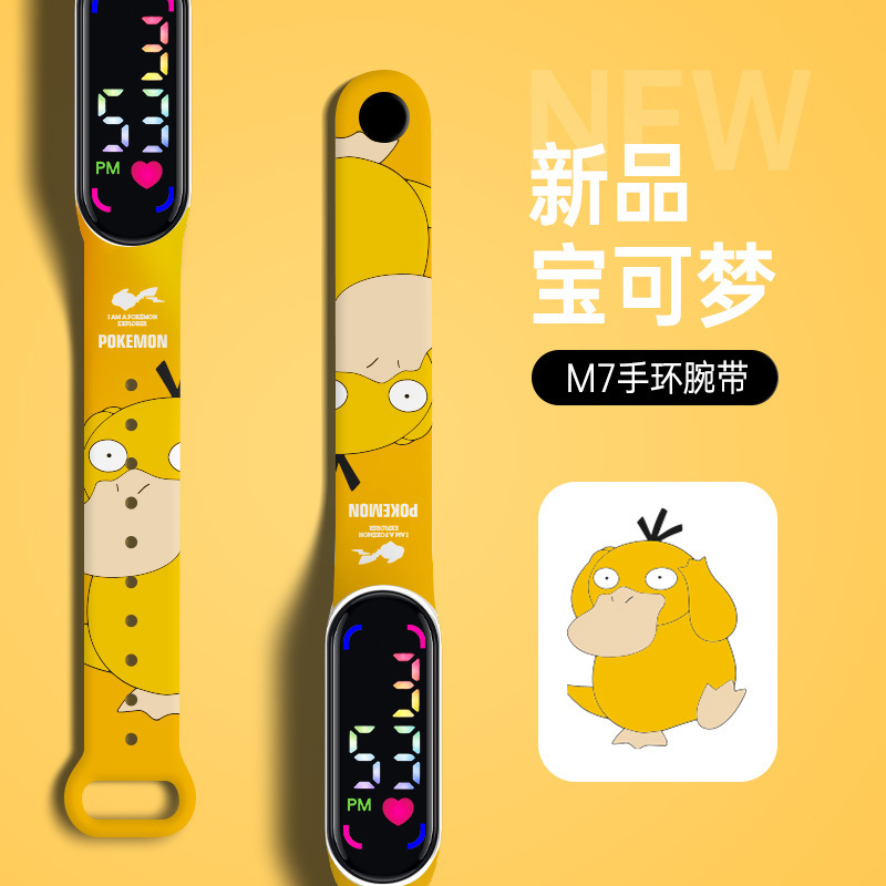 in stock wholesale M7 new figure printing LED waterproof electronic watch cartoon student cute cool touch electronic watch