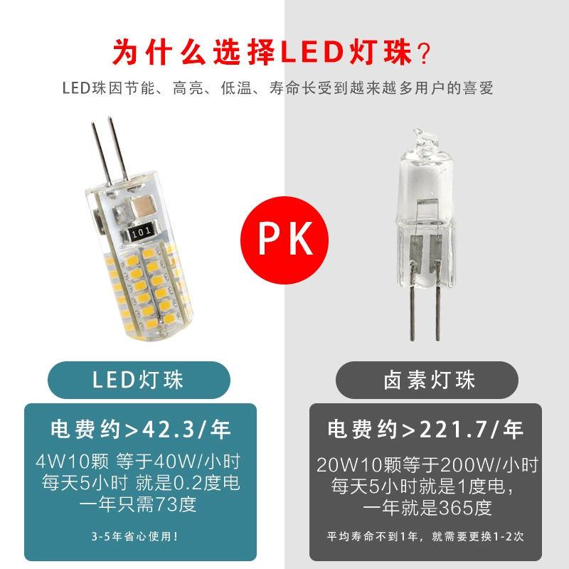 LED сверхяркий источник света для зеркала, энергосберегающие передние фары, лампа, 12В, 220В