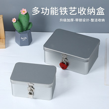 创意带锁储物铁盒零食干果坚果收纳铁盒精致结婚伴手礼喜糖盒批发
