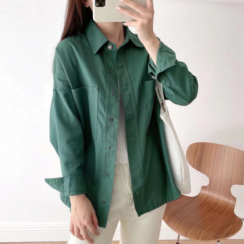 Autumn European and American Women's Urban Casual Washed Denim Jacket Outerwear w015 21
