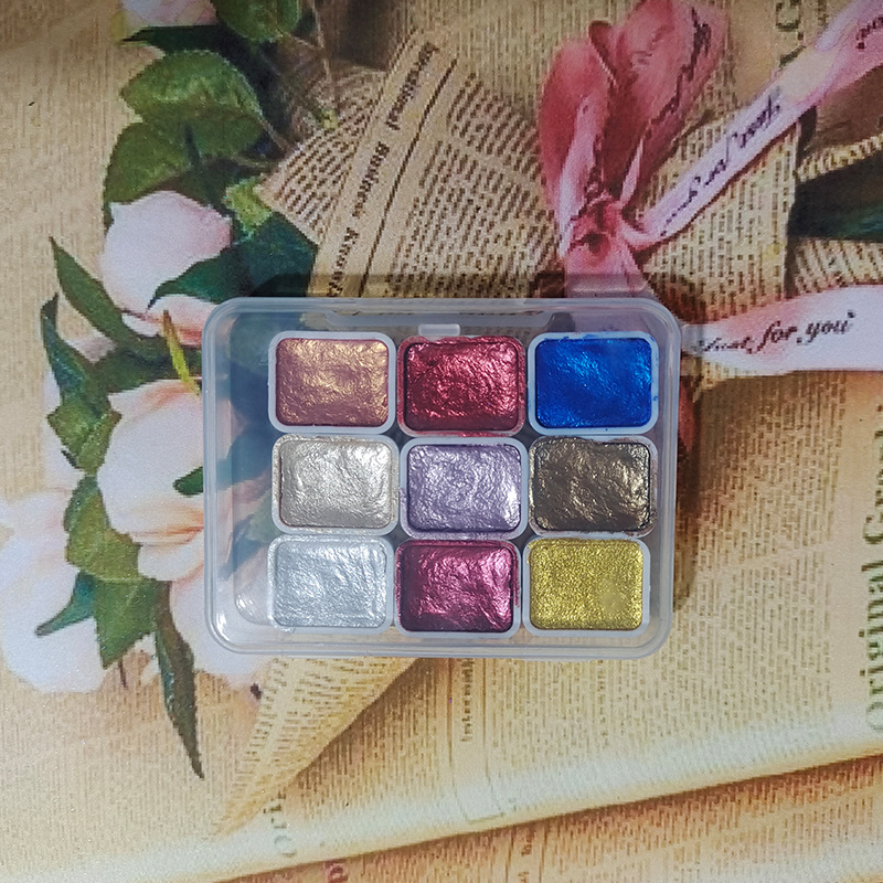 Estilo japonés pintura de uñas envuelto flor floreciente Internet celebridad perla color puro acuarela hecha a mano pintura sólida pintura 1ml