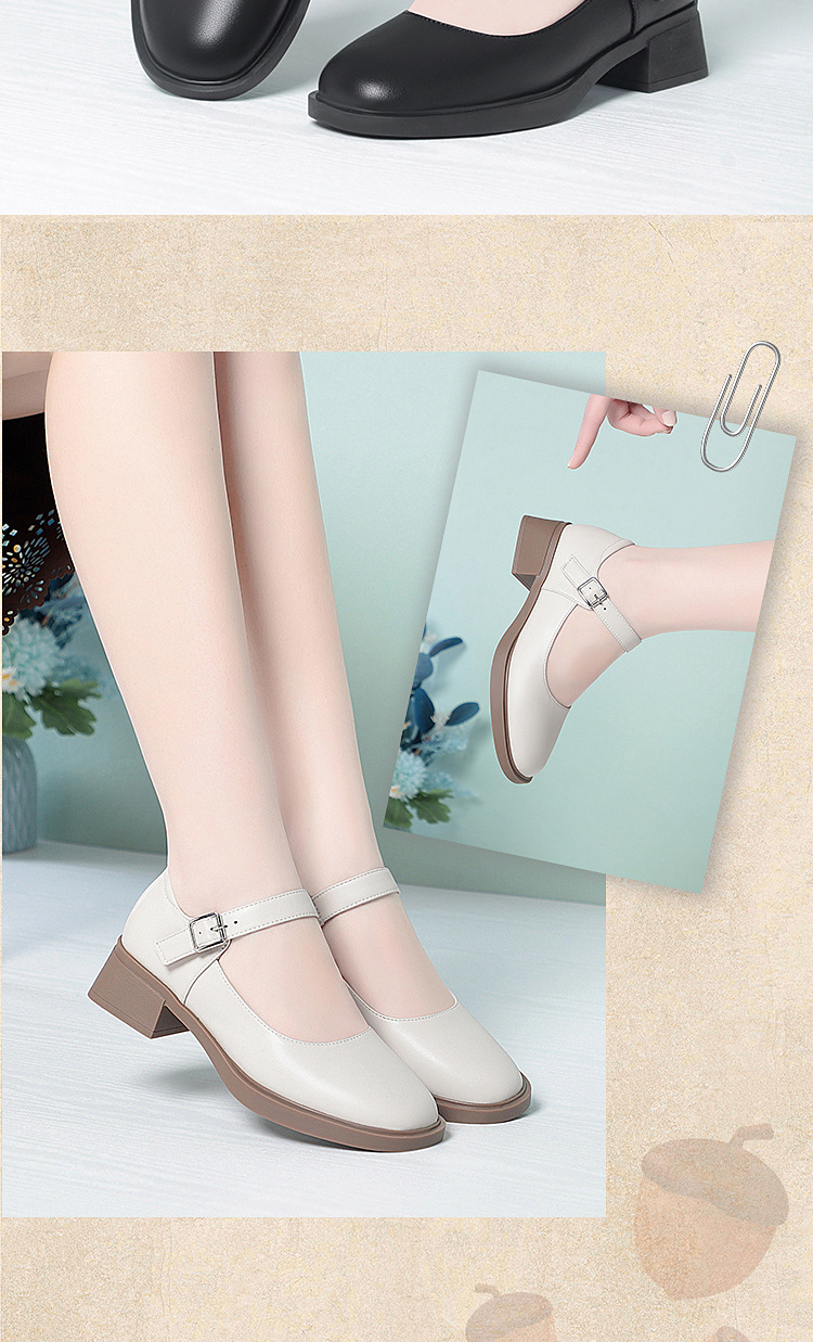 Sandal nữ quai chữ V đơn giản, đế thấp, da thật, hở mũi, chống trượt — Đen【kiểu xuyên thấu】 chi tiết 12