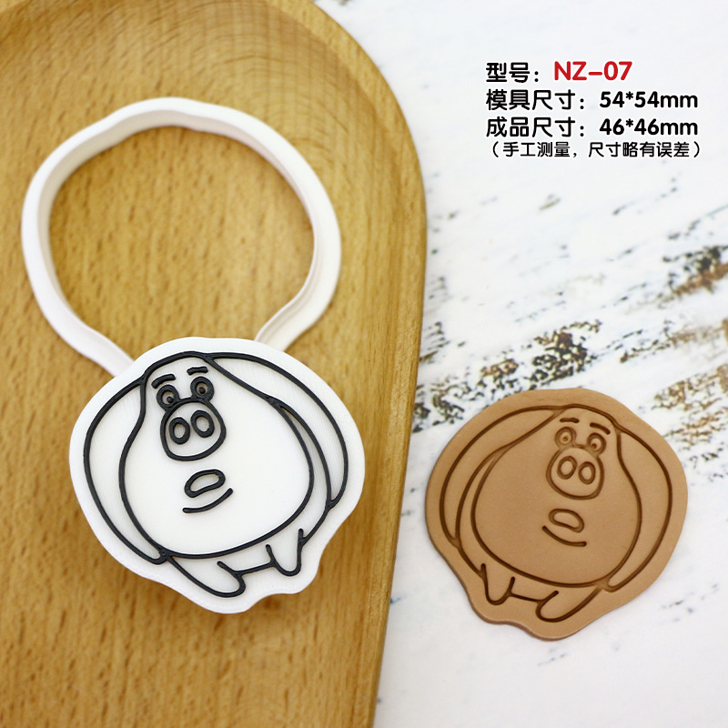Molde de galletas de dibujos animados Nezha Shiji Niangniang Ao Bingshen Gongbao Herramienta para hornear galletas de arcilla