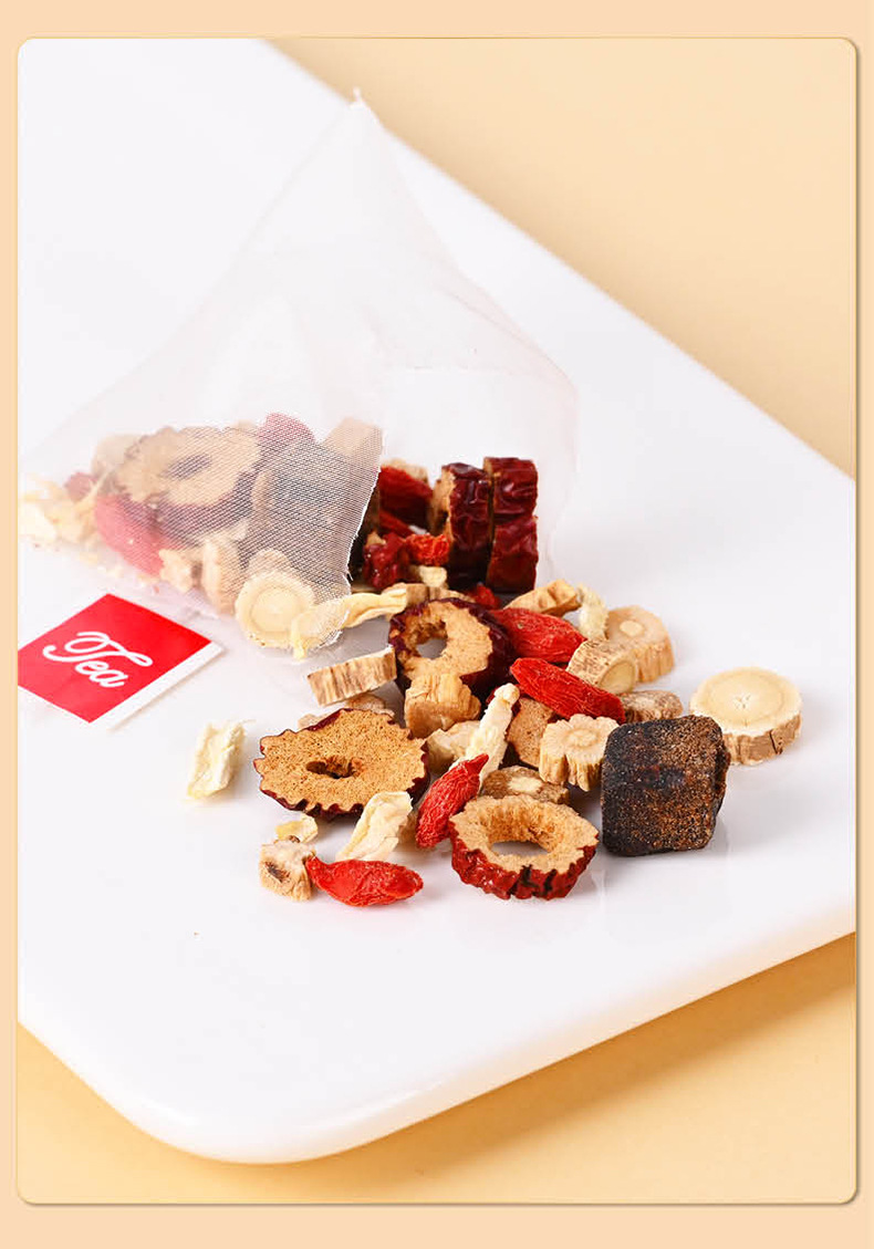 Shen Qi Hong Jiang Ginger Jujube Tea 20 Pyramid Bags Astragalus Codonopsis Goji Wellness Tea 200g quality and texture