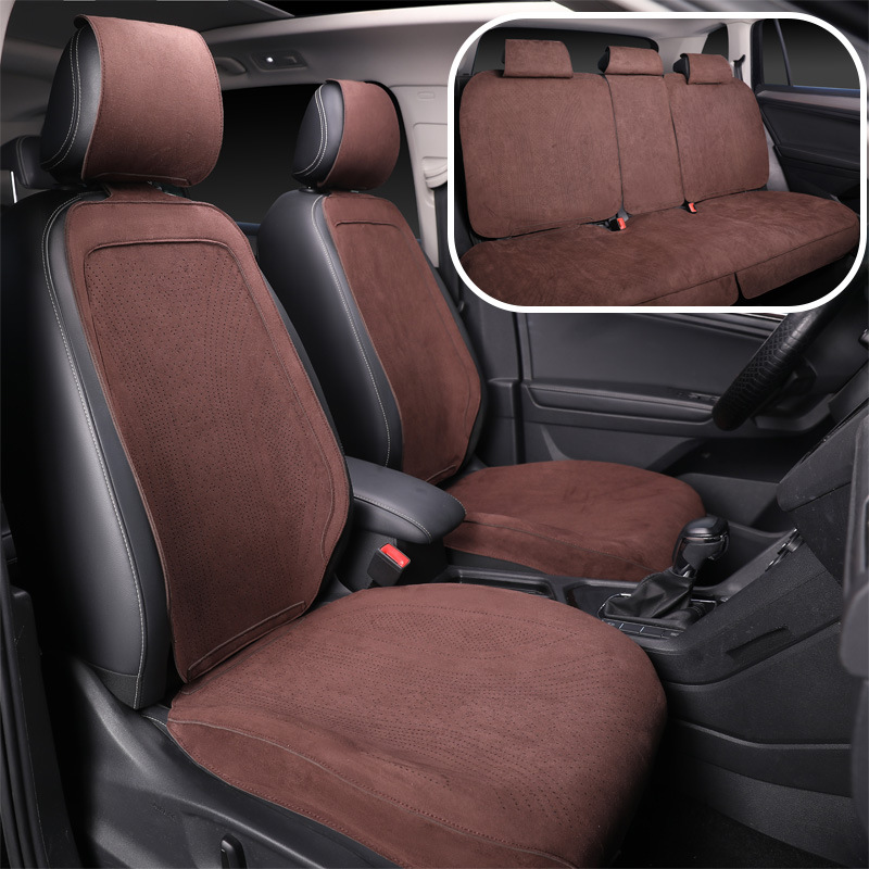 Summer suede car seat cushion, suitable for all seasons, breathable saddle-style car seat pad, ventilated car seat cushion